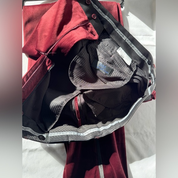 New Bryan Michaels Red Velvet Tuxedo Dress Pants - Picture 4 of 5